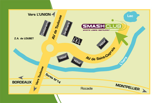 Plan d'accès au smash club