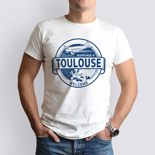 T-shirt H Bienvenue à Toulouse