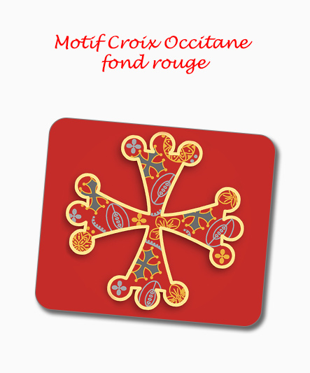 Tapis de Souris Croix Occitane Rouge
